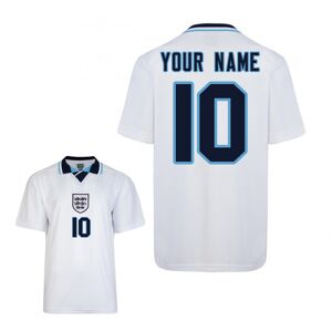 Score Draw England Euro 1996 Home Shirt (Your Name) - White - male - Size: XL Adults