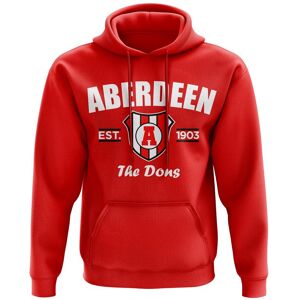 UKSoccershop Aberdeen Established Hoody (Red) - Red - male - Size: Womens XXL (Size 18 - 40\" Chest)