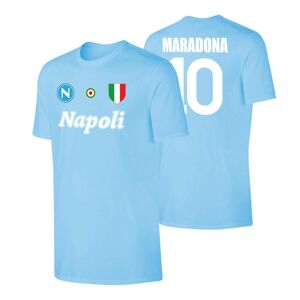 Soccer Tees Napoli \\\'Vintage 86/87\\\' t-shirt MARADONA - Light blue - Blue - male - Size: Adult 5XL - 58-60\