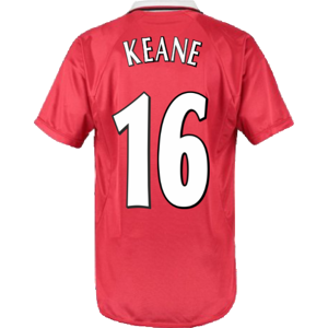 Score Draw 1999 Manchester United Champions League Shirt (KEANE 16) - Red - male - Size: XL Adults