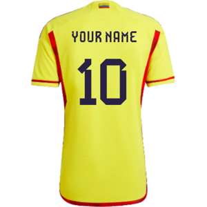 adidas 2022-2023 Colombia Home Shirt (Your Name) - Yellow - male - Size: Small 36-38\" Chest