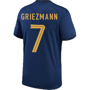 Nike 2022-2023 France Home Shirt (GRIEZMANN 7) - Navy - male - Size: Small 34-36\" Chest (88/96cm)