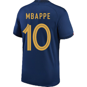 Nike 2022-2023 France Home Shirt (MBAPPE 10) - Navy - male - Size: Small 34-36\" Chest (88/96cm)