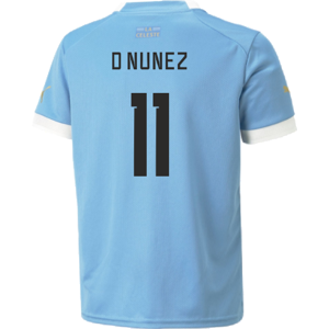 Puma 2022-2023 Uruguay Home Shirt (D Nunez 11) - Blue - male - Size: Small Adults