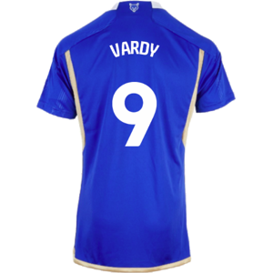 adidas 2023-2024 Leicester City Home Shirt (Vardy 9) - Blue - male - Size: Small 36-38\" Chest