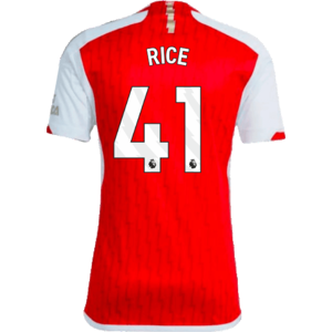 adidas 2023-2024 Arsenal Home Shirt (Rice 41) - Red - male - Size: Small 36-38\" Chest