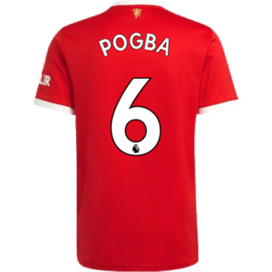 adidas Man Utd 2021-2022 Home Shirt (POGBA 6) - Red - male - Size: Small 36-38\" Chest