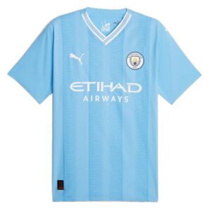 Puma 2023-2024 Man City Authentic Home Shirt - Blue - male - Size: Small Adults