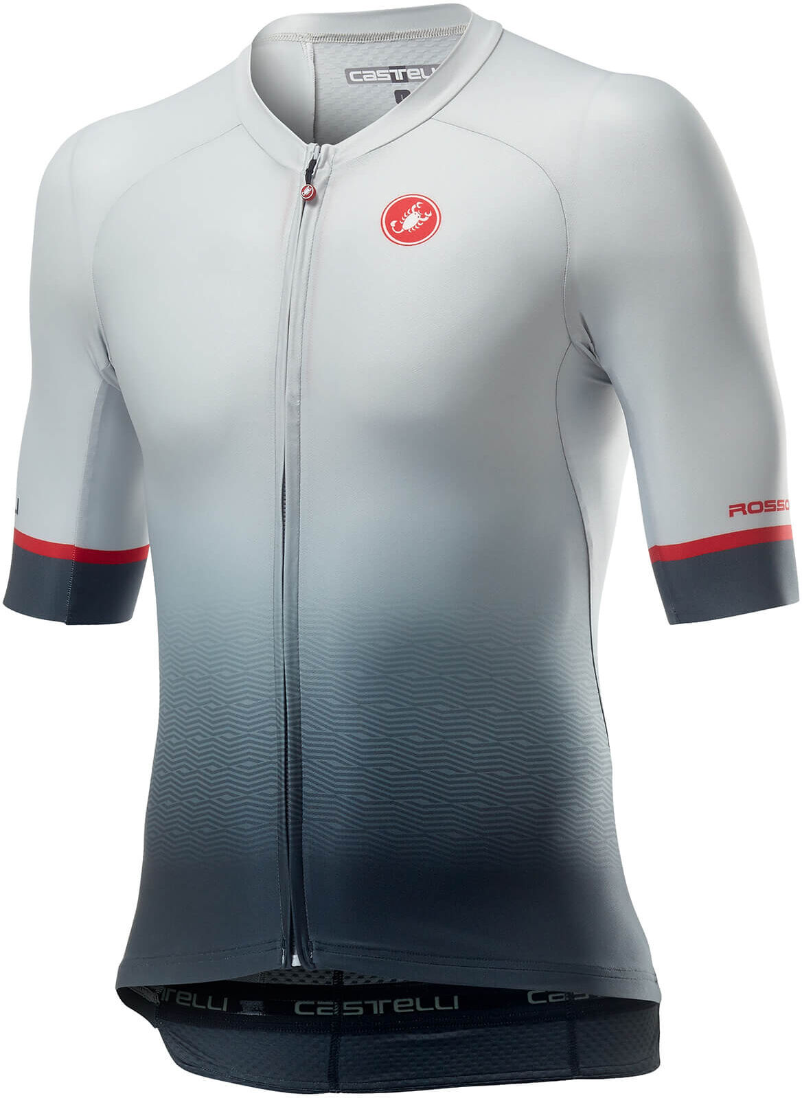 Castelli Free Aero Race 6.0 Jersey - S - Silver Gray/Dark Gray; male