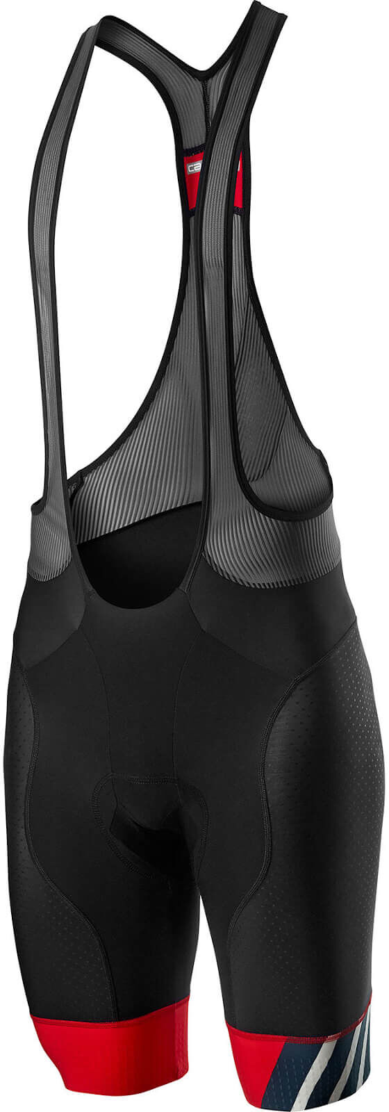 Castelli Free Aero Race 4 Bib Shorts (Kit Version) - M - Black/Red; male