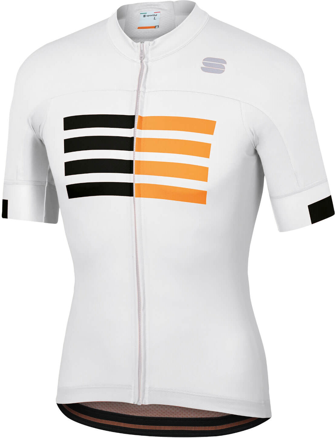 Sportful Wire Jersey - L - White/Black/Gold; male