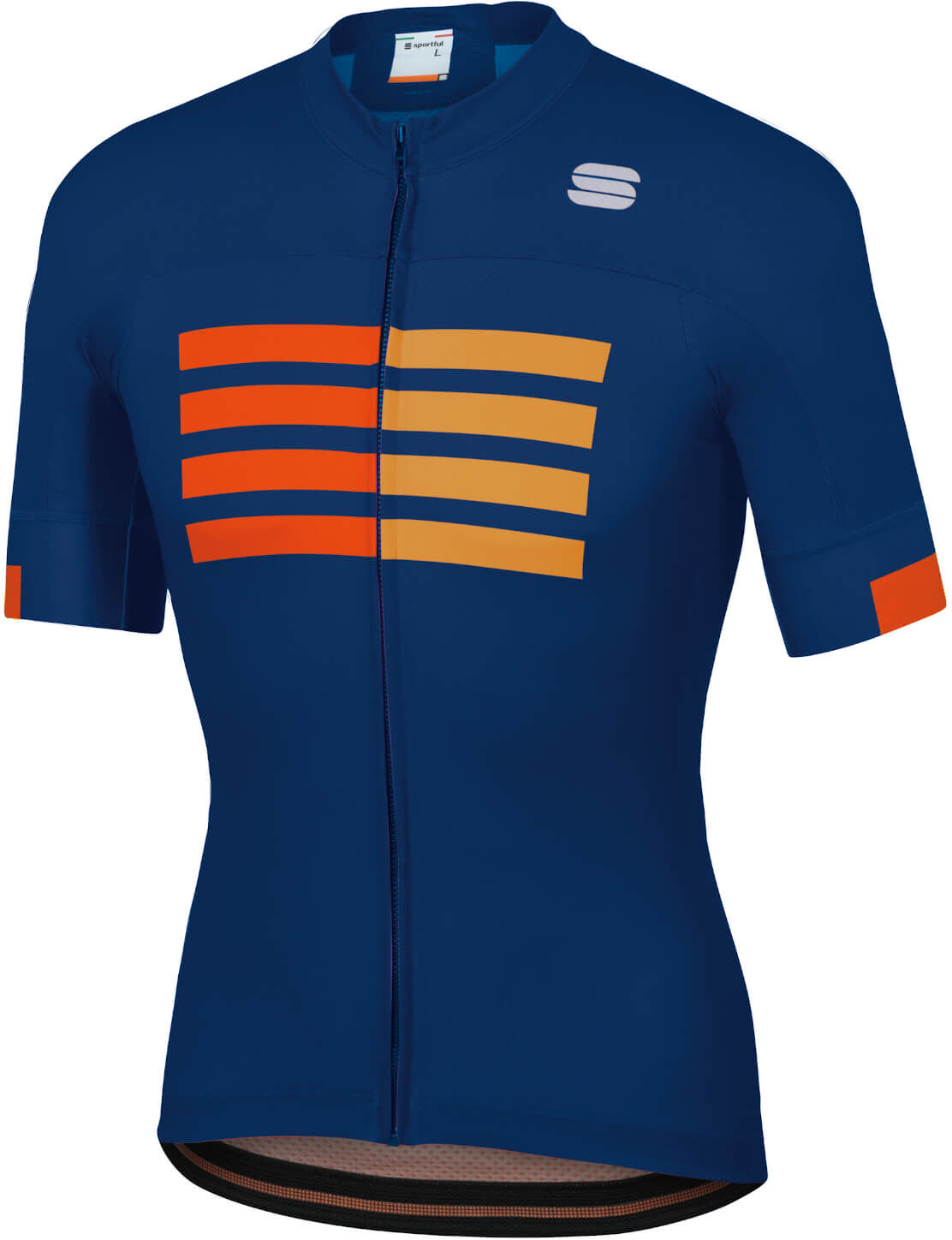 Sportful Wire Jersey - L - Blue Twilight/Fire Red/Gold; male