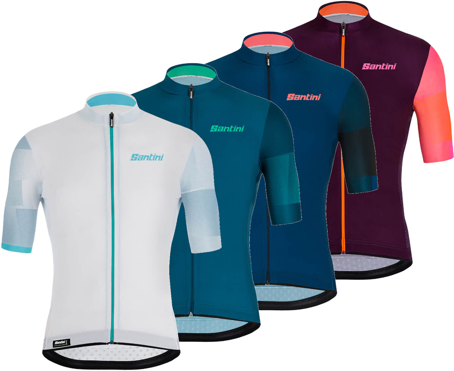 Santini Mito Spillo Jersey - XXL - Teal; male