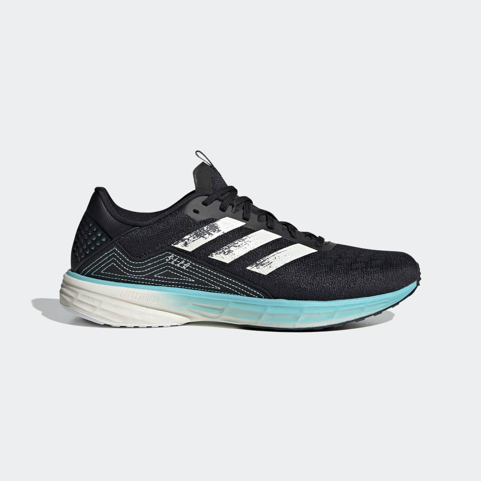 adidas SL20 PrimeBlue Running Shoes - Core Black/Chalk White/Blue Spirit - US 8.5/UK 8;