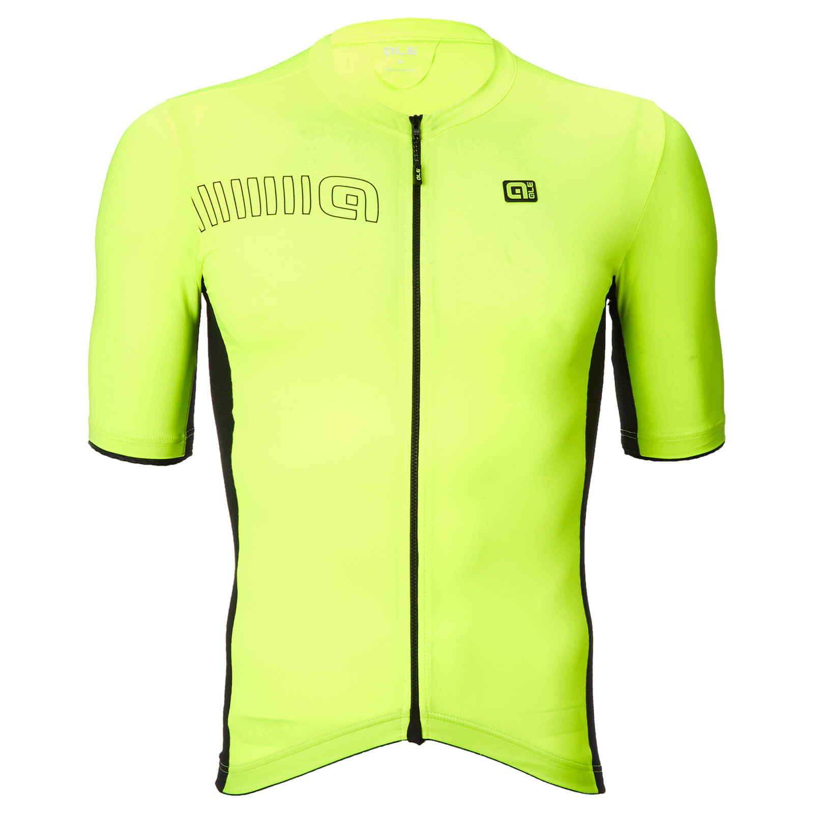 Alé Solid Block Jersey - XXL - Black/Fluo Yellow; male