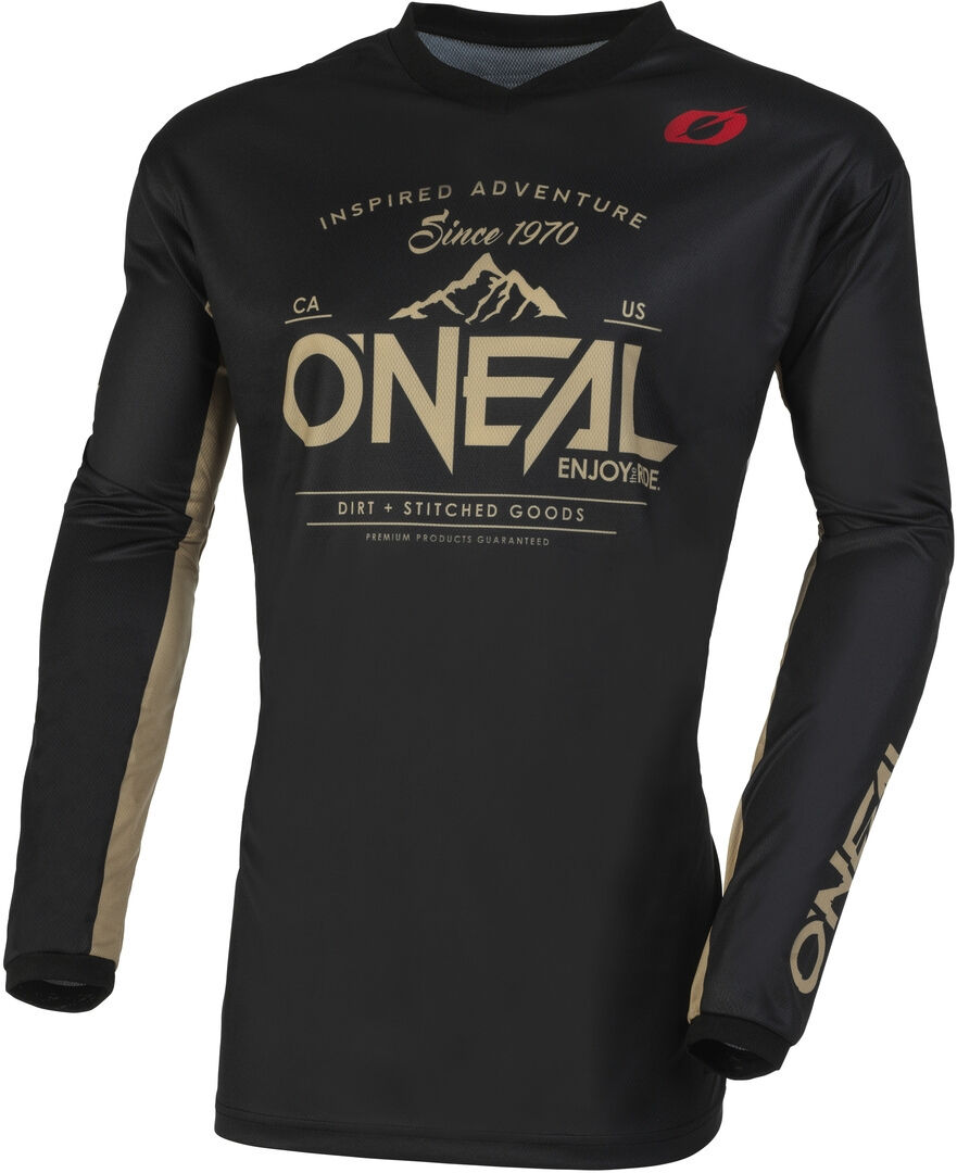 Photos - Motorcycle Clothing ONeal Element Dirt Motocross Jersey Unisex Black Beige Size: Xl e004615 