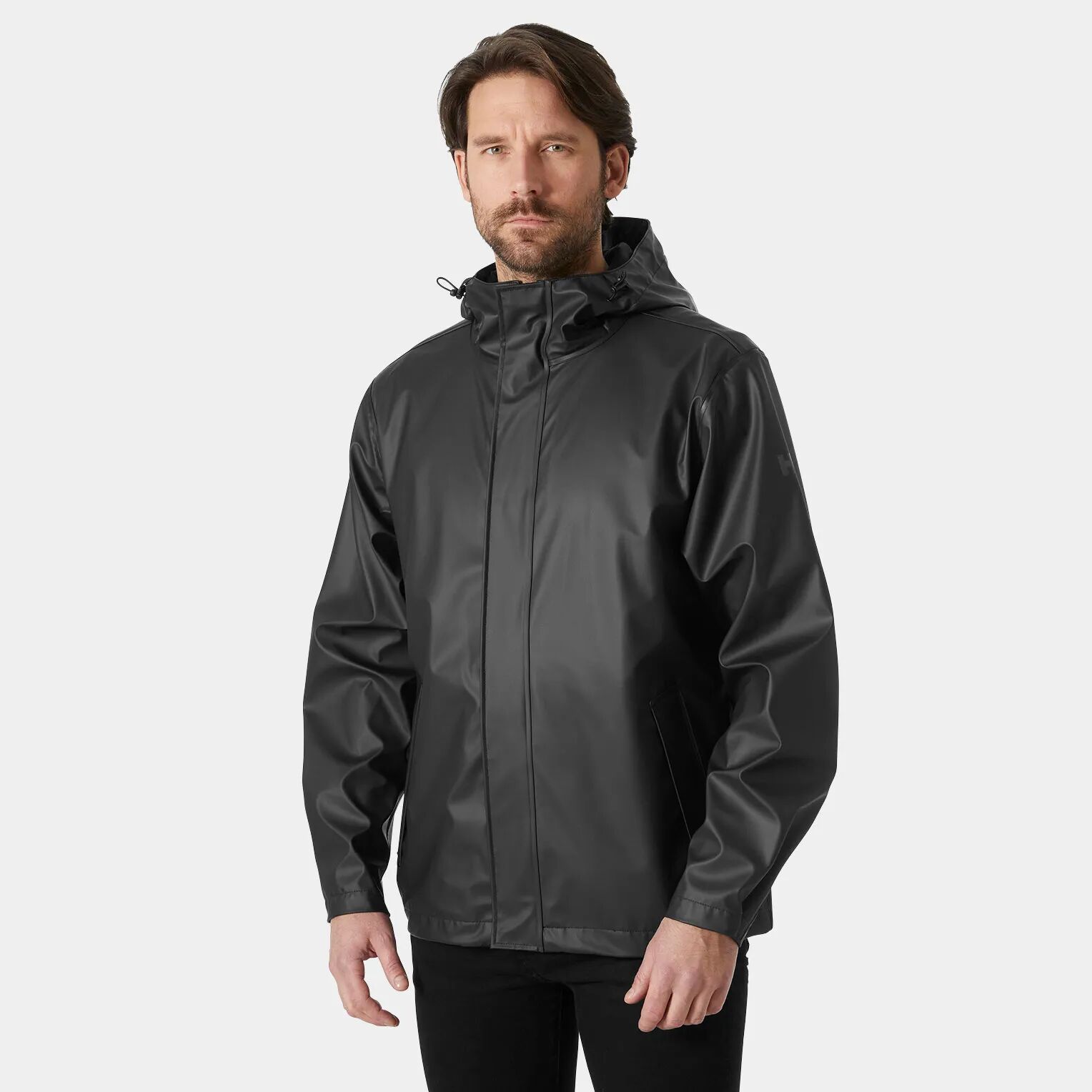 Helly Hansen Men's Moss Windproof Rain Jacket Black L - Black - Male