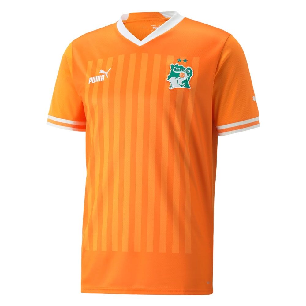 Photos - Football Kit Puma 2023 Ivory Coast Home Shirt - Orange - male - Size: Medium Adult  2022