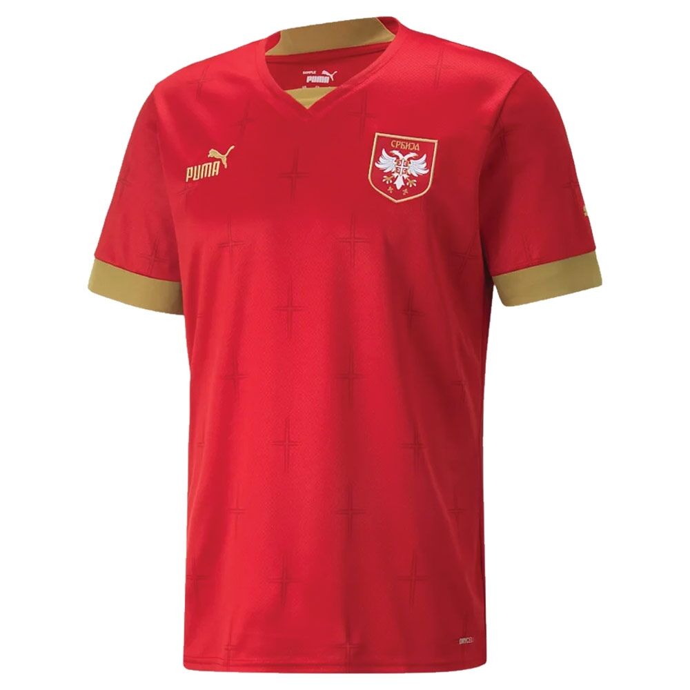 Photos - Football Kit Puma 2023 Serbia Home Shirt - Red - male - Size: Large Adults  2022