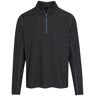 Dunning Cornwall Performance Quarter Zip Men's Golf Pullover - Black, Size: XXL
