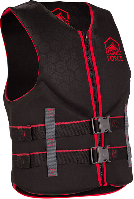 Photos - Life Jacket Liquid Force Men's Hinge Classic  - Black/Red - 3XL 2185799 