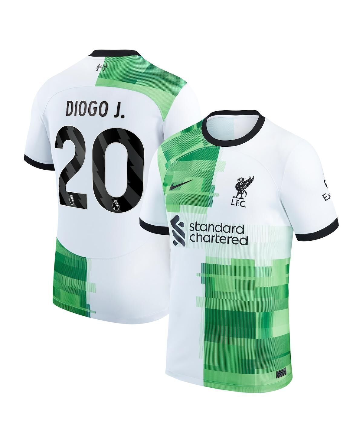 Men's Nike Diogo Jota White Liverpool 2023/24 Away Replica Player Jersey - White