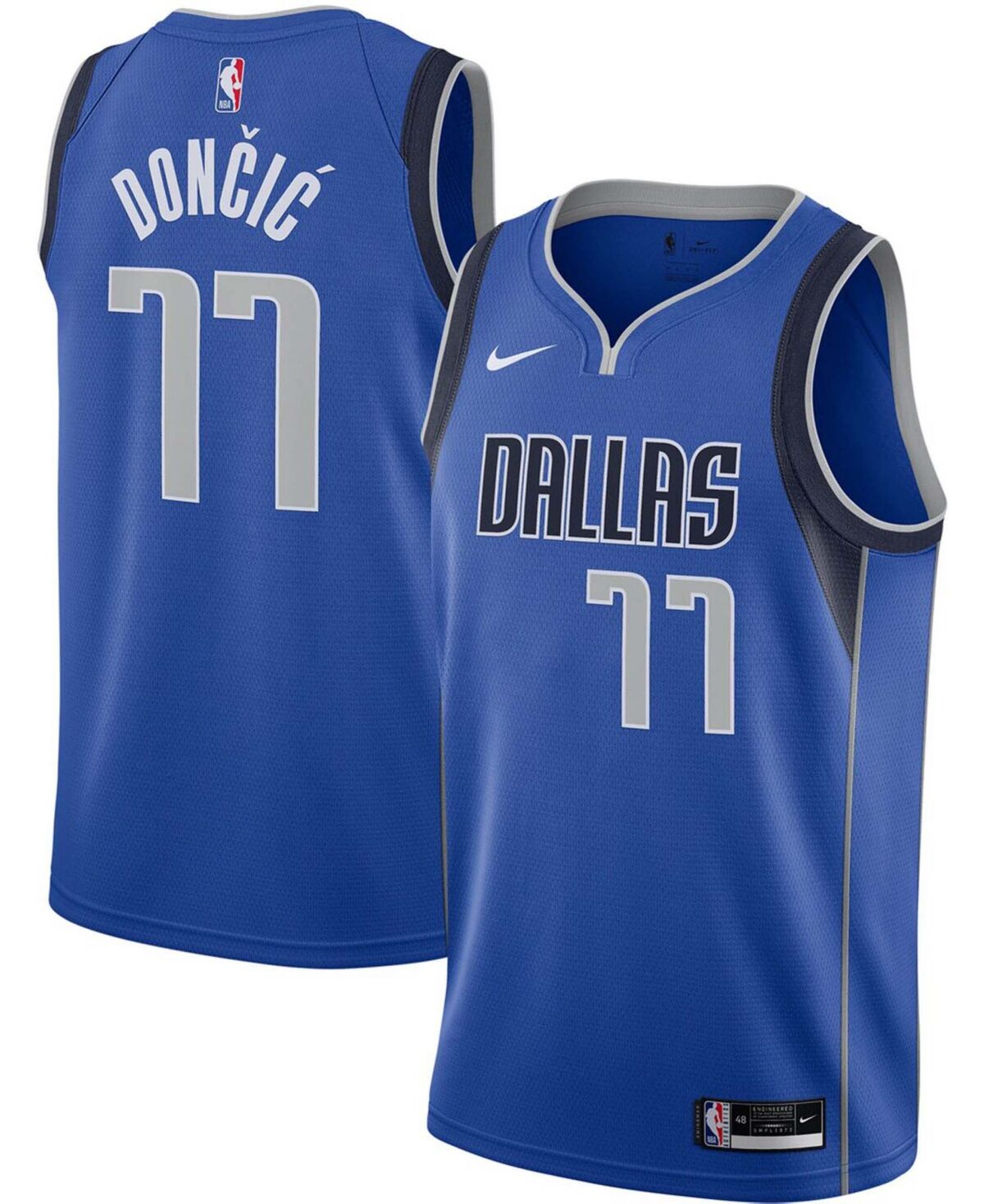 Nike Men's Luka Doncic Dallas Mavericks 2020/21 Swingman Jersey Icon Edition - Royal
