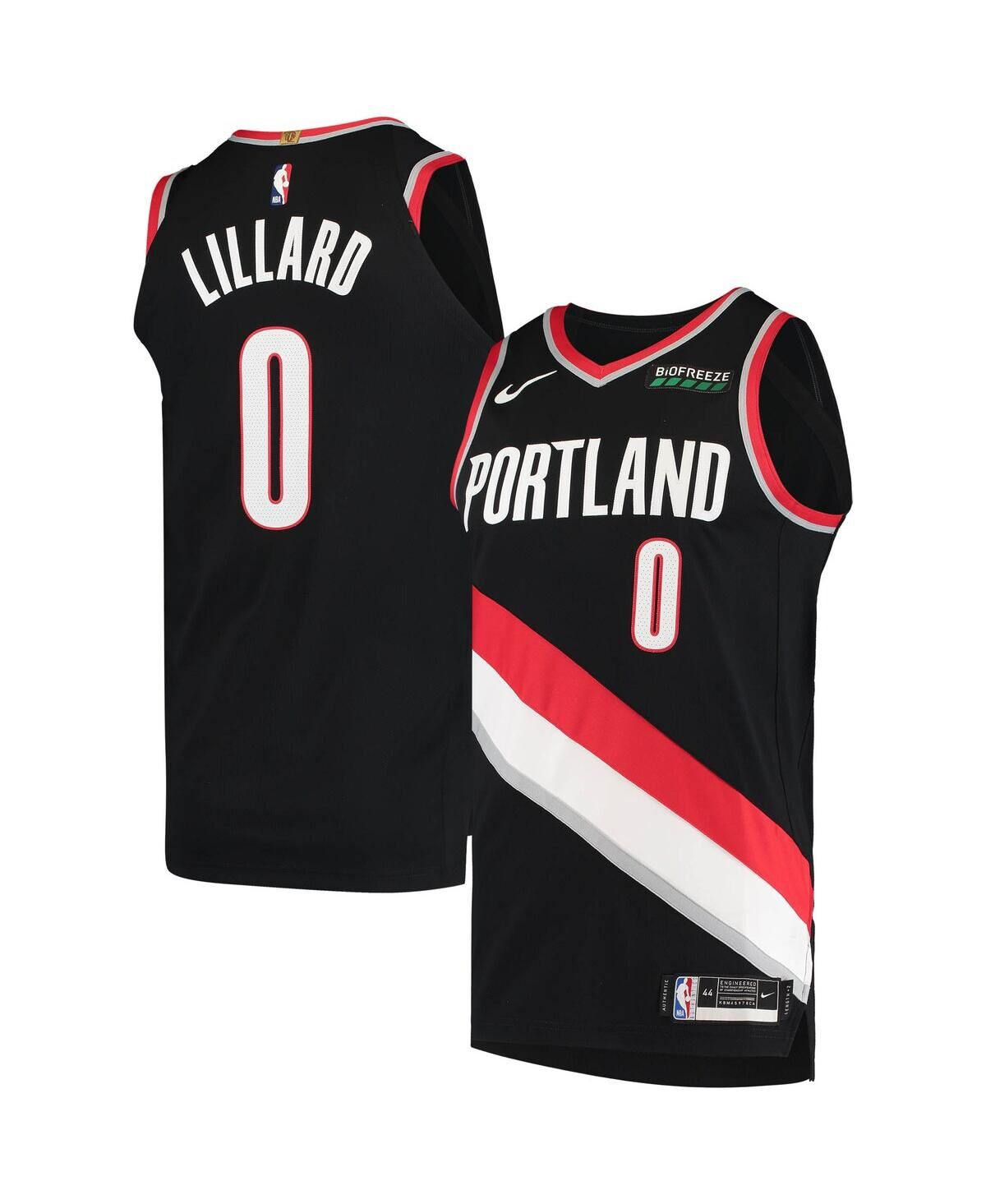 Nike Men's Nike Damian Lillard Black Portland Trail Blazers 2020/21 Authentic Jersey - Icon Edition - Black