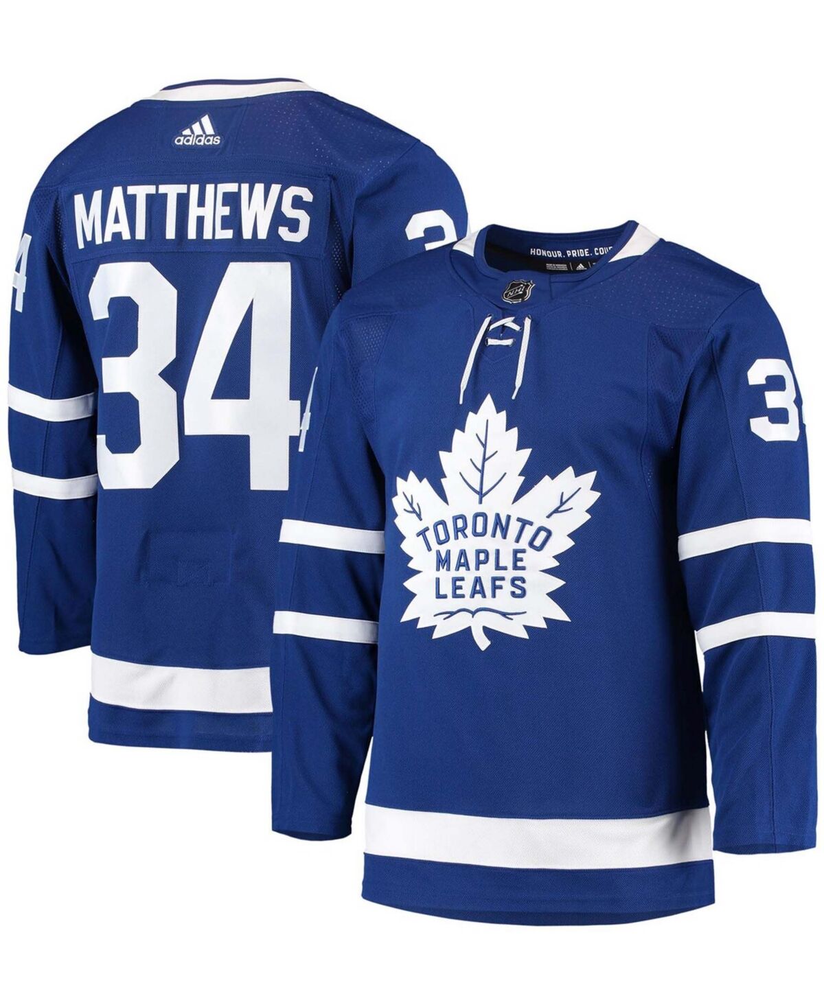 Adidas Men's Auston Matthews Blue Toronto Maple Leaf's Home Authentic Pro Player Jersey - Blue