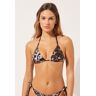 Calzedonia Triangel-Bikinioberteil mit herausnehmbaren Polstern Elegant Animalier Frau Braun Größe 3