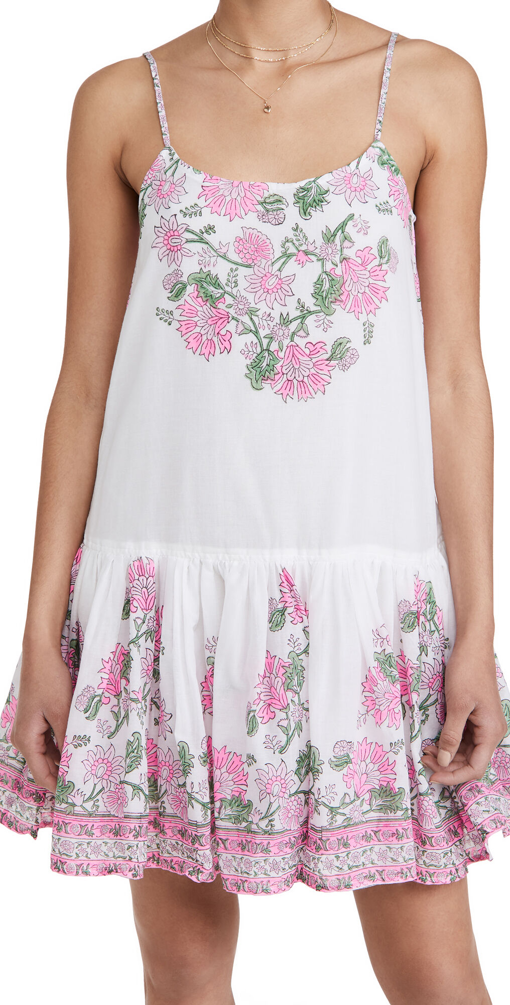 Juliet Dunn Strappy Dress White/Pink 3  White/Pink  size:3