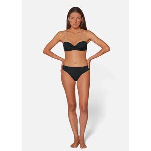 Madeleine Bikini in Bandeauform mit Drapé-Effekt schwarz 44C