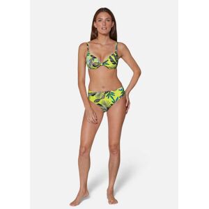 Madeleine Bikini mit tropischem Blätterprint limonengrün / multicolor 38C