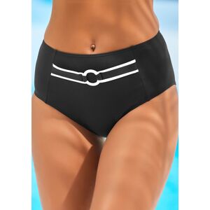 Vivance Highwaist-Bikini-Hose »Lorena«, mit kontrastfarbenem Piping schwarz  40