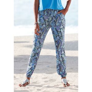 LASCANA Jerseyhose, mit Paisleydruck und Taschen, Sommerhose, Strandhose blau-bedruckt  38