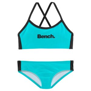 Bench. Bustier-Bikini, mit gekreuzten Trägern türkis-schwarz Größe 158/164