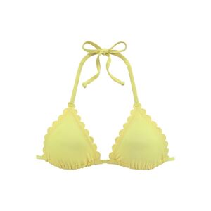 LASCANA Triangel-Bikini-Top »Scallop«, mit gelaserter Wellenkannte gelb Größe 40