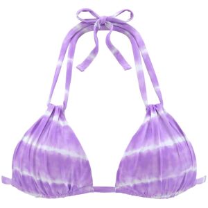 s.Oliver Triangel-Bikini-Top »Enja«, mit Batikdruck lila-weiss Größe 40