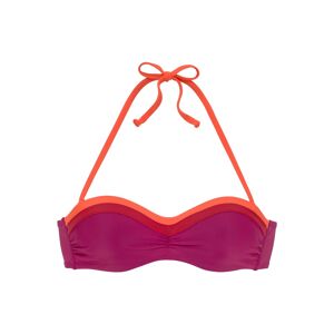 s.Oliver Bügel-Bandeau-Bikini-Top »Yella«, mit kontrastfarbenen Details berry-orange Größe 42
