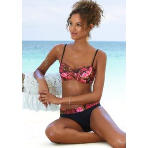 LASCANA Bügel-Bandeau-Bikini, mit Dschungel-Optik pink-bedruckt Größe 34