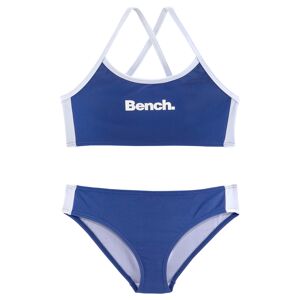 Bench. Bustier-Bikini, mit gekreuzten Trägern blau-weiss Größe 122/128