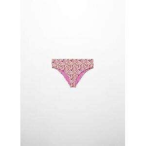 Mango Geblümter Bikini-Slip mit hoher Taille - Rosa - 1XL - weiblich