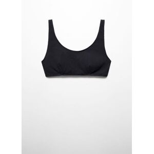 Mango Texturiertes Bikini-Top - Schwarz - XL - weiblich