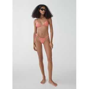 Mango Klassischer Bikini-Slip mit Blumenmuster - Rot - L - weiblich