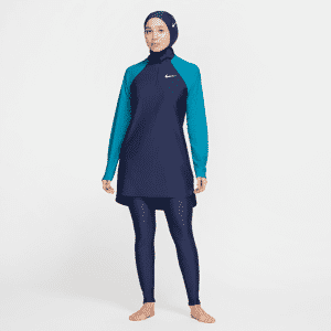 Nike VictorySchmale Schwimm-Leggings mit durchgehendem Schutz für Damen - Blau - XL