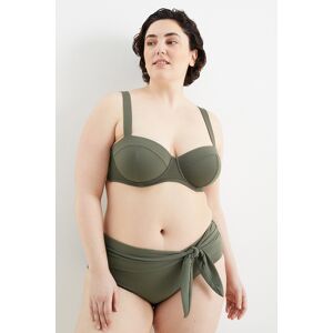 C&A Bikini-Hose mit Knotendetail-High Waist-LYCRA® XTRA LIFE™, Grün, Größe: 54 Weiblich