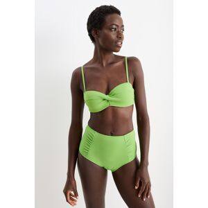 C&A Bikini-Top mit Bügel-Bandeau-wattiert-LYCRA® XTRA LIFE™, Grün, Größe: 95 D Weiblich