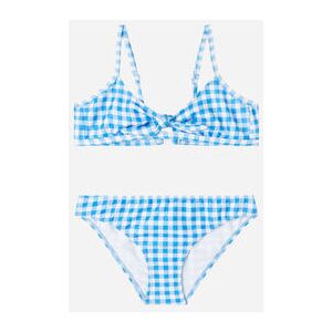 Calzedonia Bikini für Mädchen Vichy Delicate Blue Mädchen Blau Größe 6 JAHRE