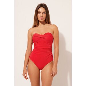 Calzedonia Badeanzug mit Shaping-Effekt und leicht wattierten Cups Classic Piquet Frau Rot Größe M