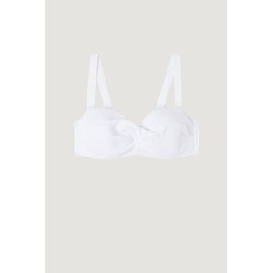 Calzedonia Bandeau-Bikinioberteil mit leichter Wattierung Classic Piquet Frau Weiß Größe 85B/80C/75D